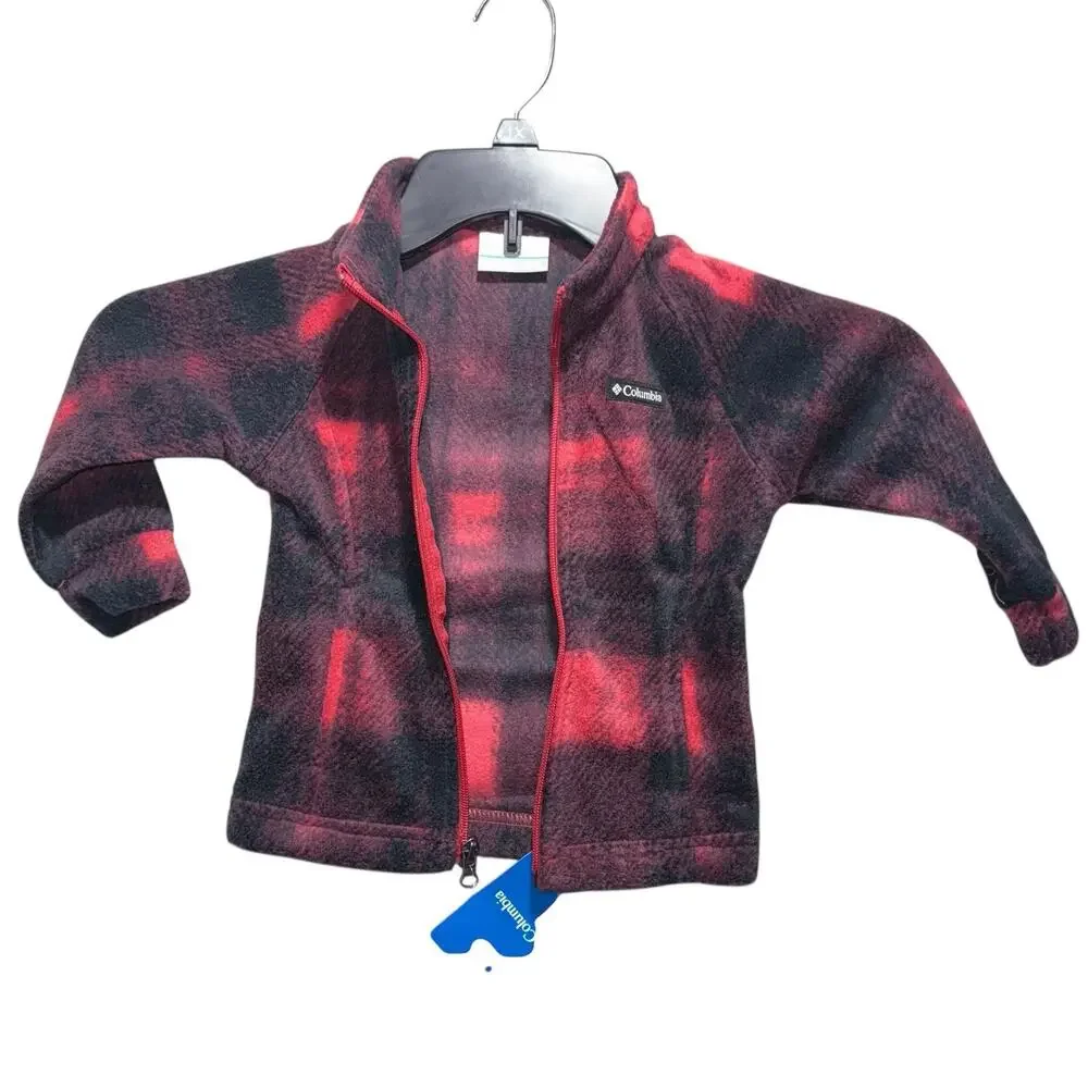 Columbia Jacket Benton Springs Fleece Red plaid Zip SZ/ Infant 18-24 Month - Picture 8 of 8